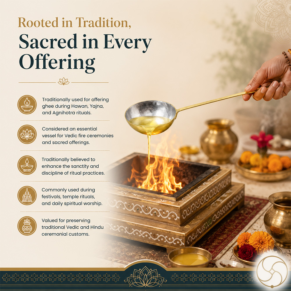 Ritika Brass Hawan Ghee Patra