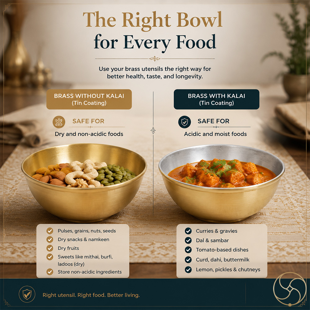 Ritika Brass Shakti Bowl - 800ml