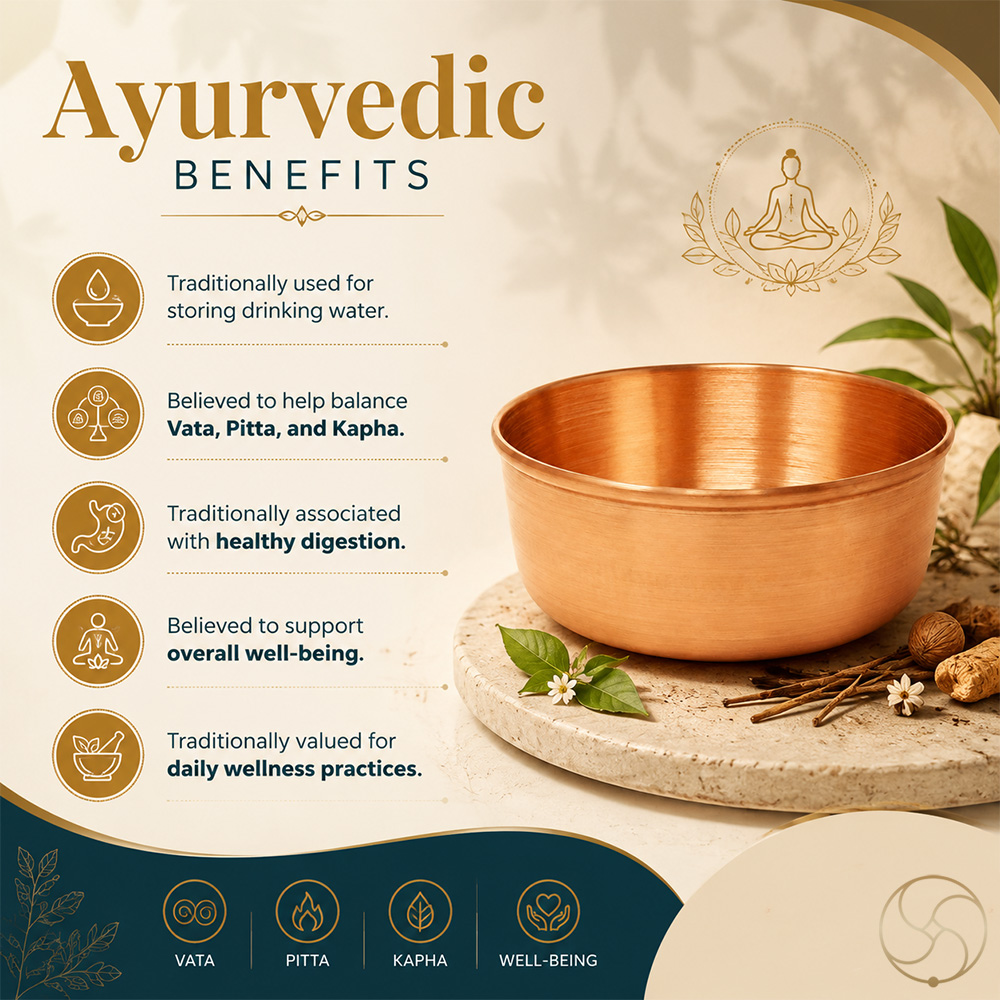 999 Nepaliya Copper Flat Bowl - 280ml