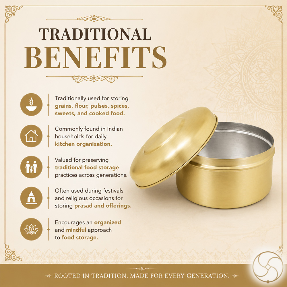 Pure Ritika Brass Food Container