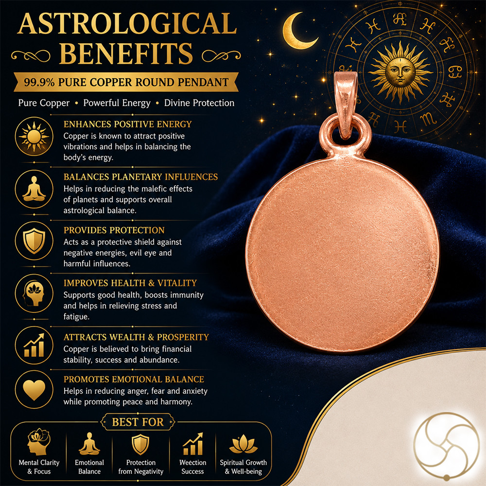 999 Nepaliya Copper Circular Coin Pendant