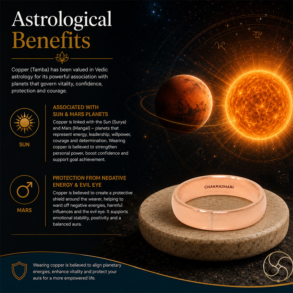 Nepaliya Copper Half Round Lathe Ring  As Per Ayurveda