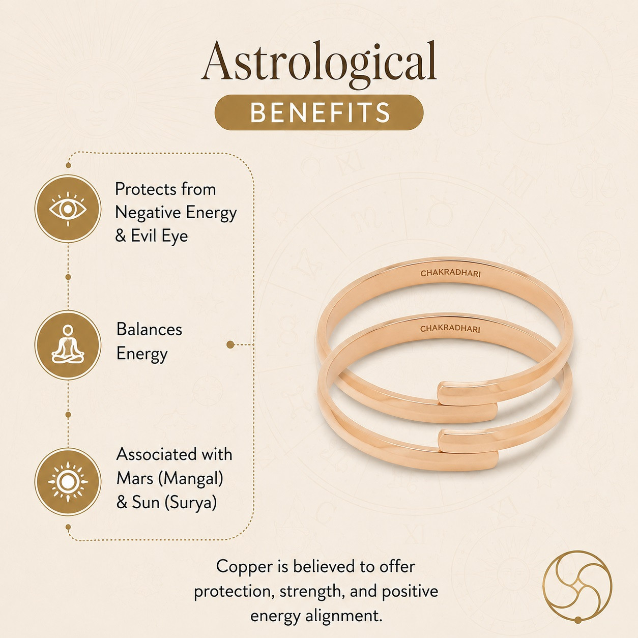Nepaliya Copper Kids Bangle Pair 6 months to 3 years