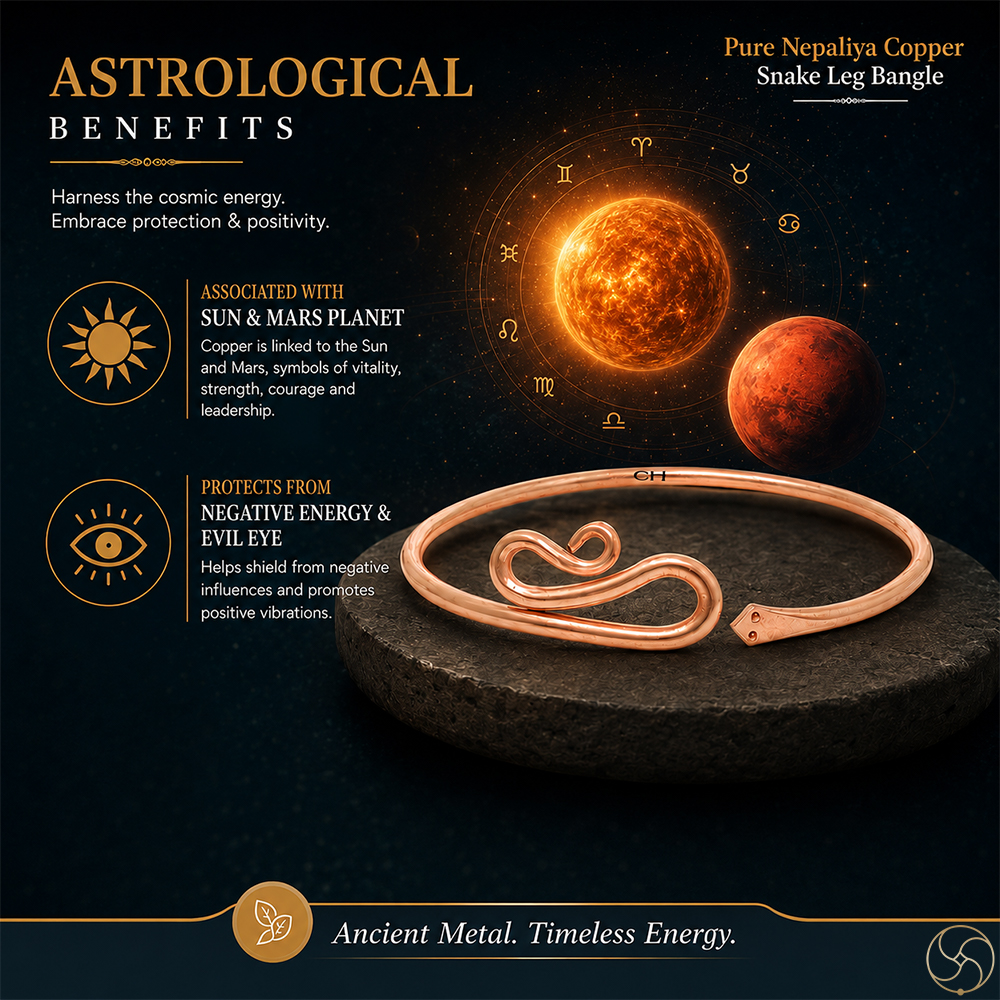 Pure Copper Snake Leg Bangle for Men and Women