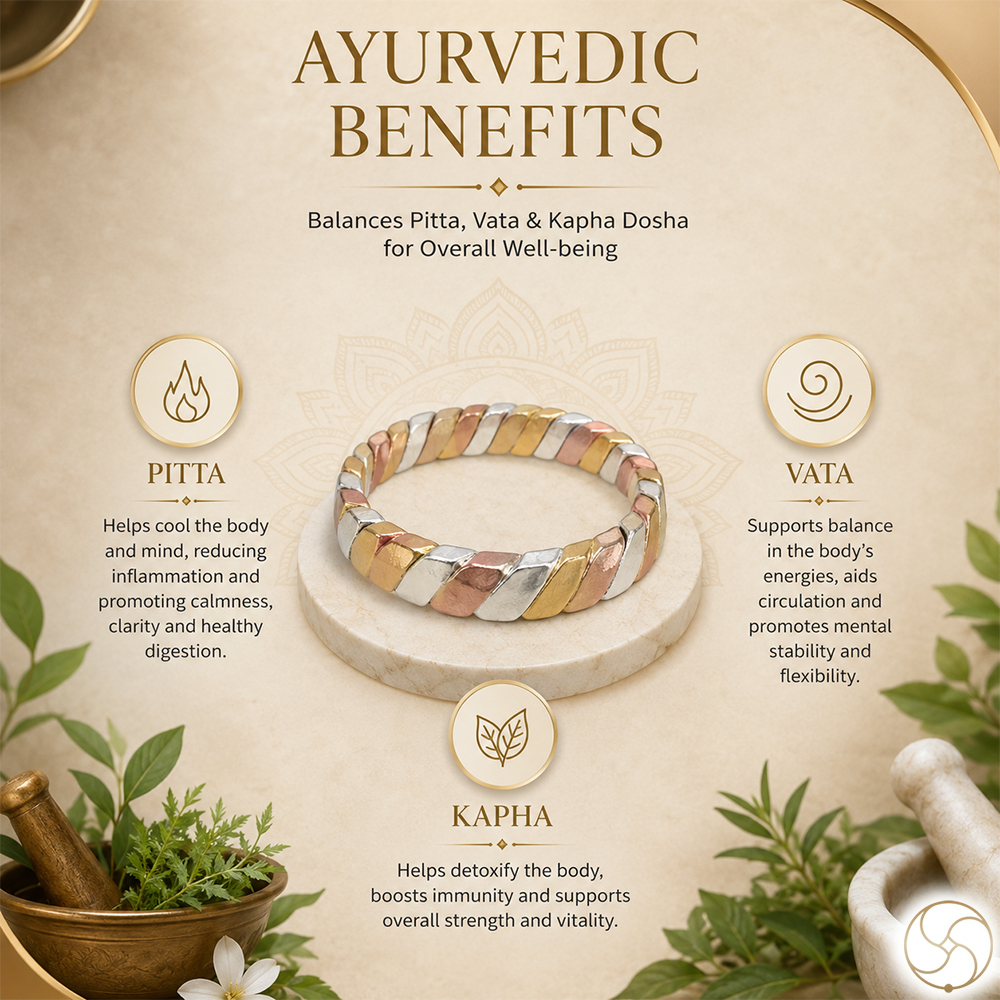 Three Metal Ring Gold Silver Copper