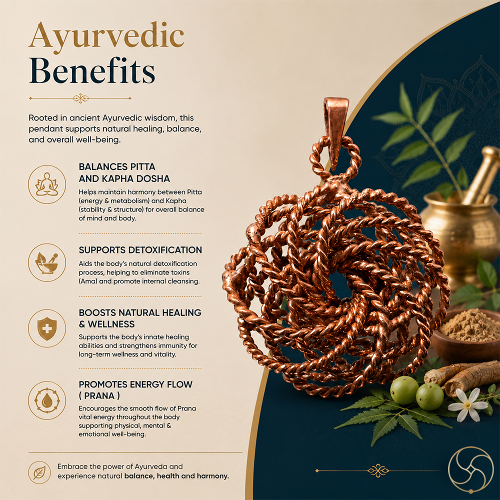 Nepaliya Copper Rodin Coil Tensor Torus Pendant