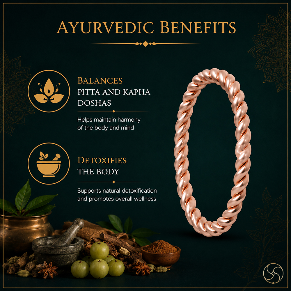 Nepaliya Copper Tensor  45 Bangle with Joint for Women