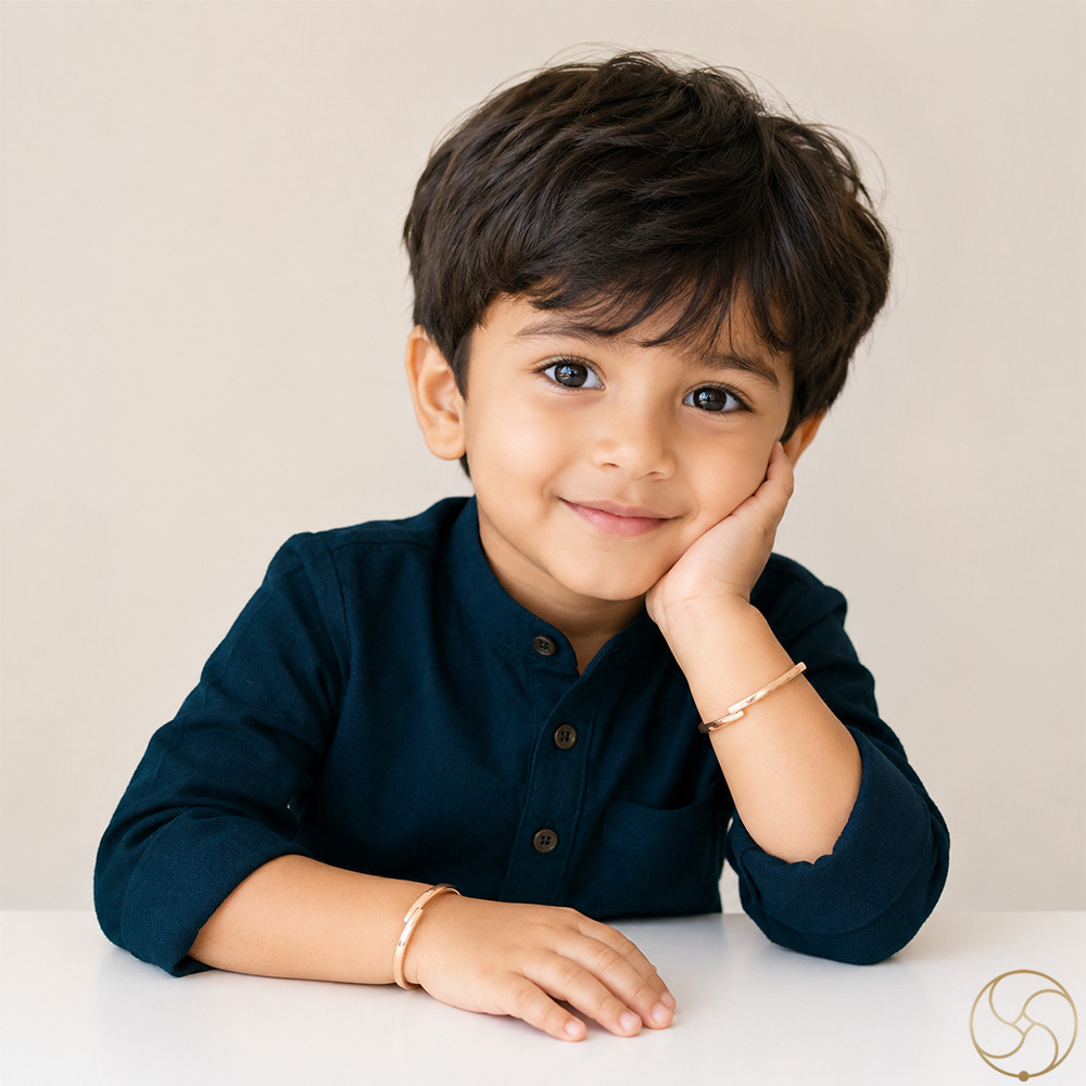 Nepaliya Copper Kids Bangle Pair 3years to 7years