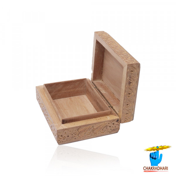 Image of White Sandalwood Jewelry Box - 5cm x 2.4cm x 6.4cm