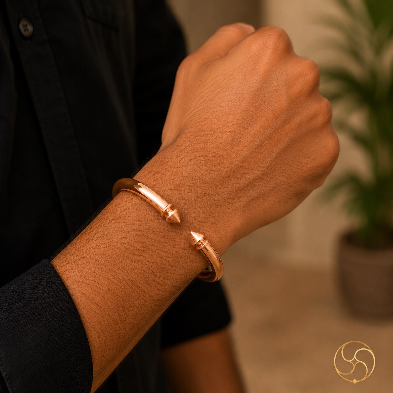 Nepaliya Copper Ghumti Bangle for Men