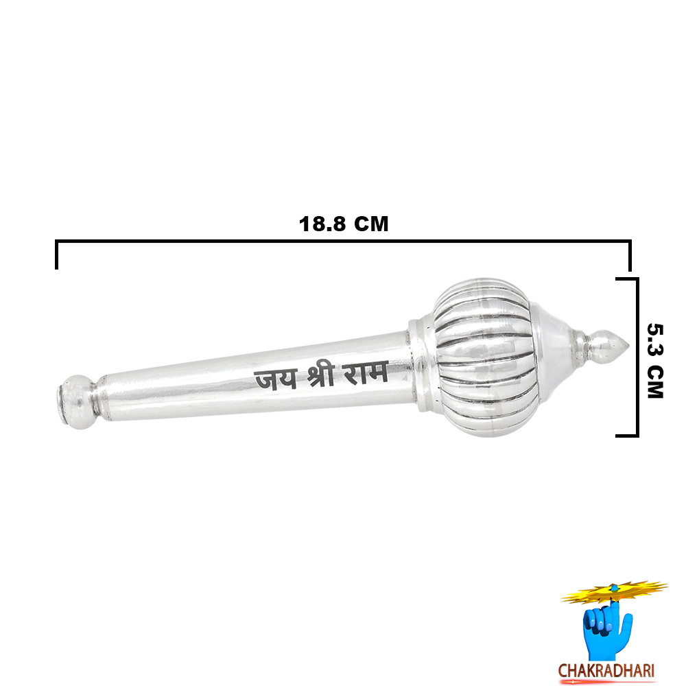99 Silver Hanuman GadaMace - 196gm