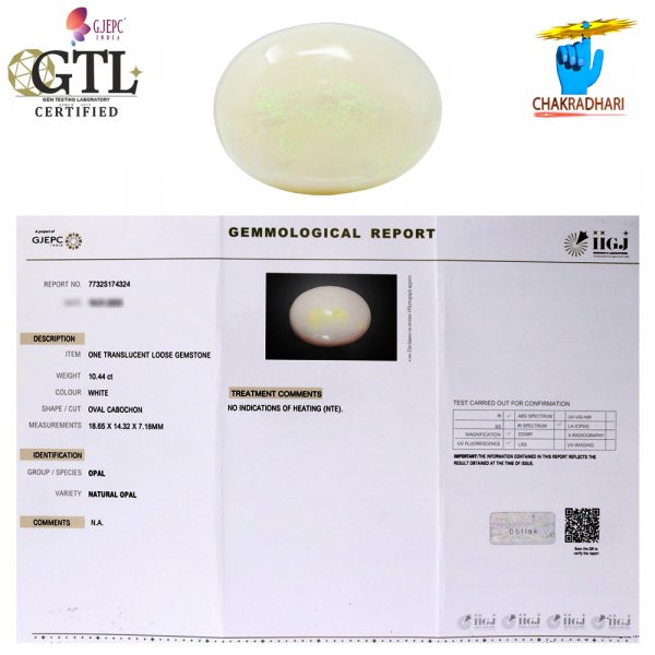 1044 Carat Opal Gemstone With Silver Ring and Pendant -  