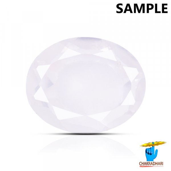 Image of 03.50 To 03.90 Carats Rose Quartz Gemstone With Silver Ring Or Pendant - गुलाबी स्फटिक