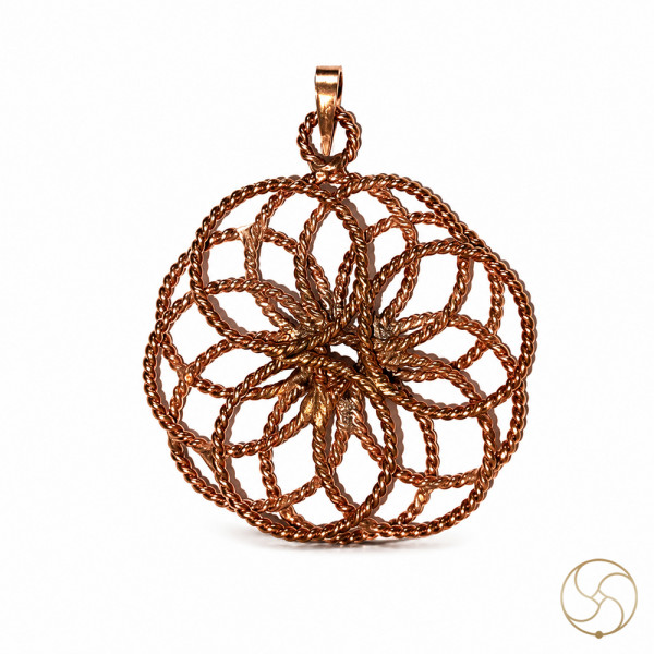 Image of 99.9% Pure Nepaliya Copper Flower of Life Pendant