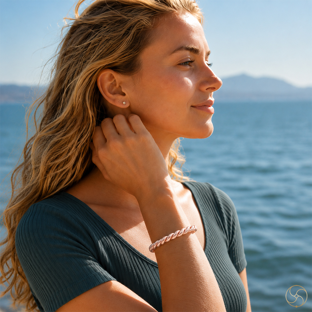 Nepaliya Copper Tensor  45 Bangle with Joint for Women