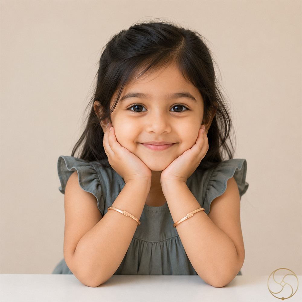 Nepaliya Copper Kids Bangle Pair 3years to 7years