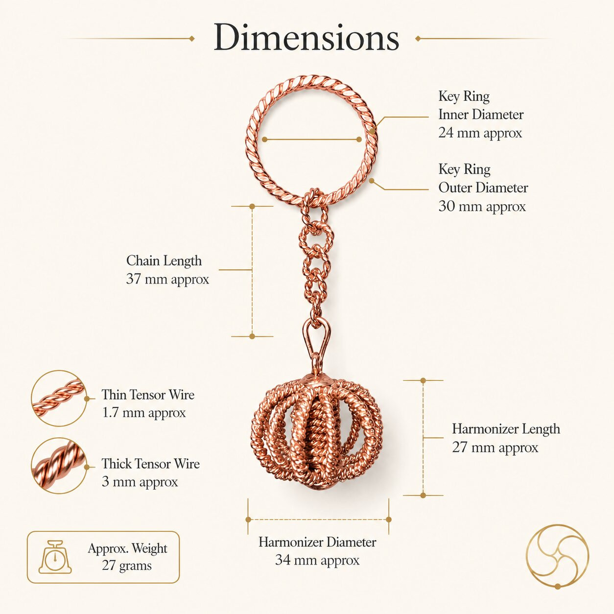 Nepaliya Copper Harmonizer Keyring