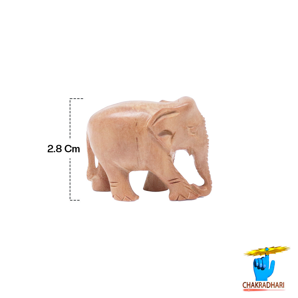 White Sandalwood Elephant Small Size - 1x1 Inch
