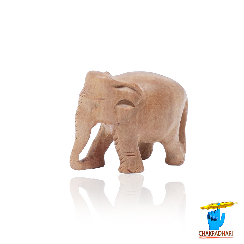 White Sandalwood Elephant Small Size - 1x1 Inch