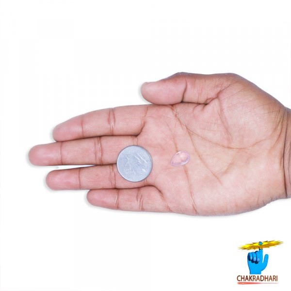 05 To 0570 Carats Rose Quartz Gemstone With Silver Ring Or Pendant -  