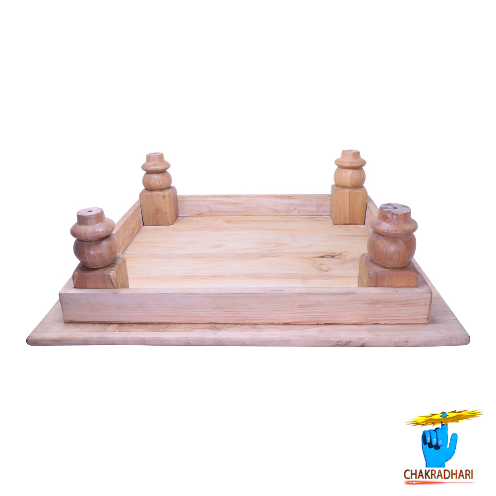 Handcrafted Kadam Wood Chowki for Puja and Dining and Multi Purpose Uses