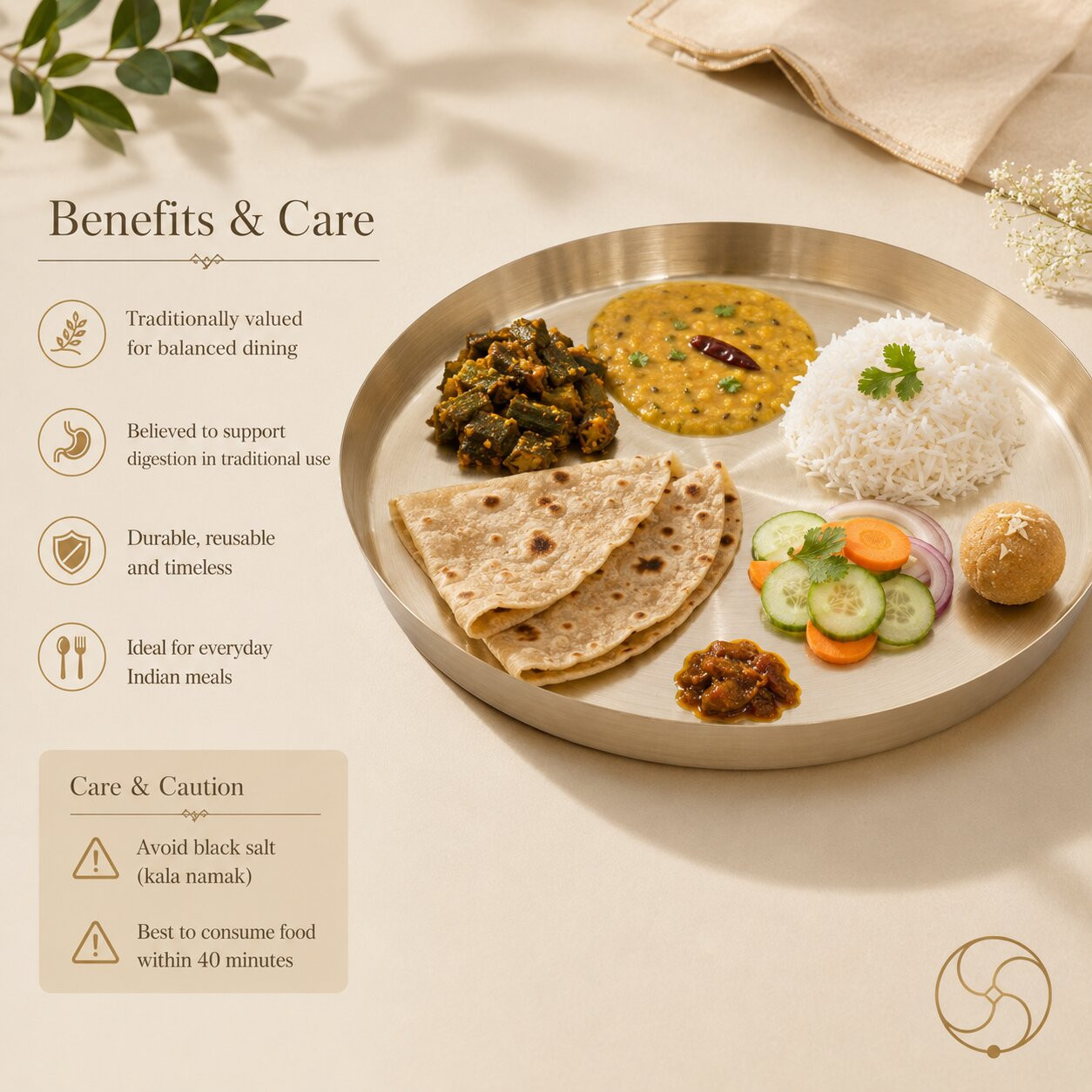 Kansa Thali Small -    26 cm