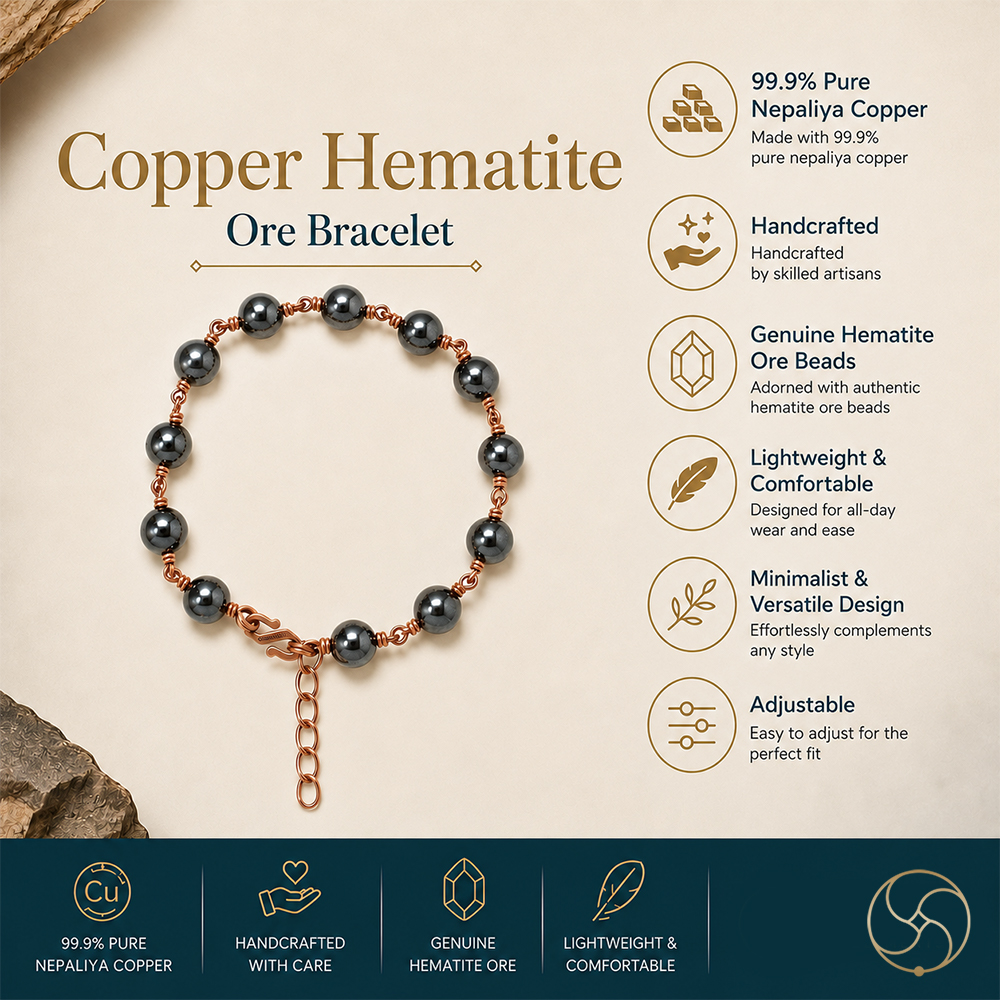 Nepaliya Copper Hematite Ore Bracelet