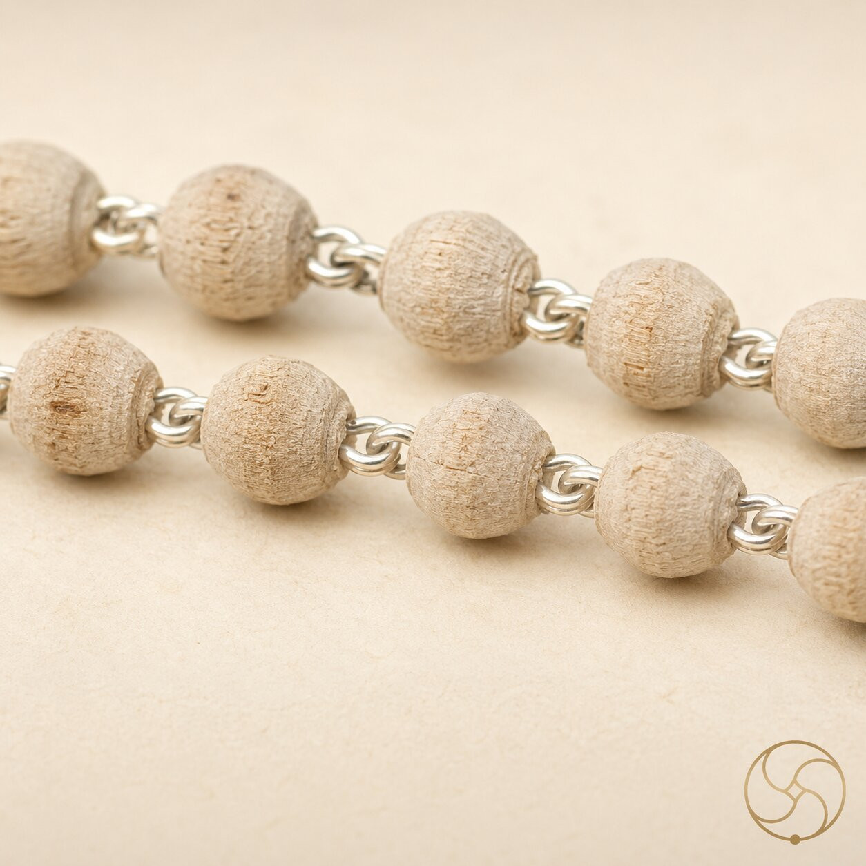 999 Pure Silver Beaded Tulsi Mala