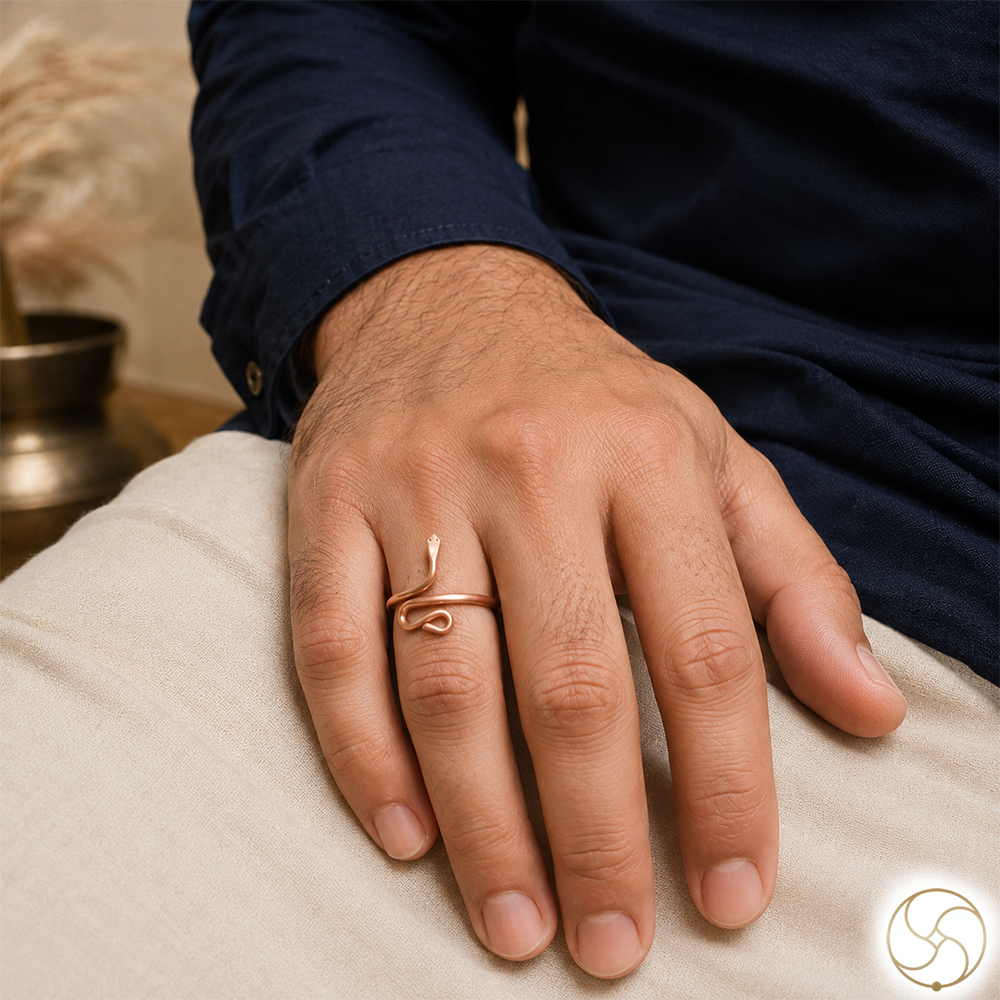 Nepaliya Copper Naag Ring Free Size