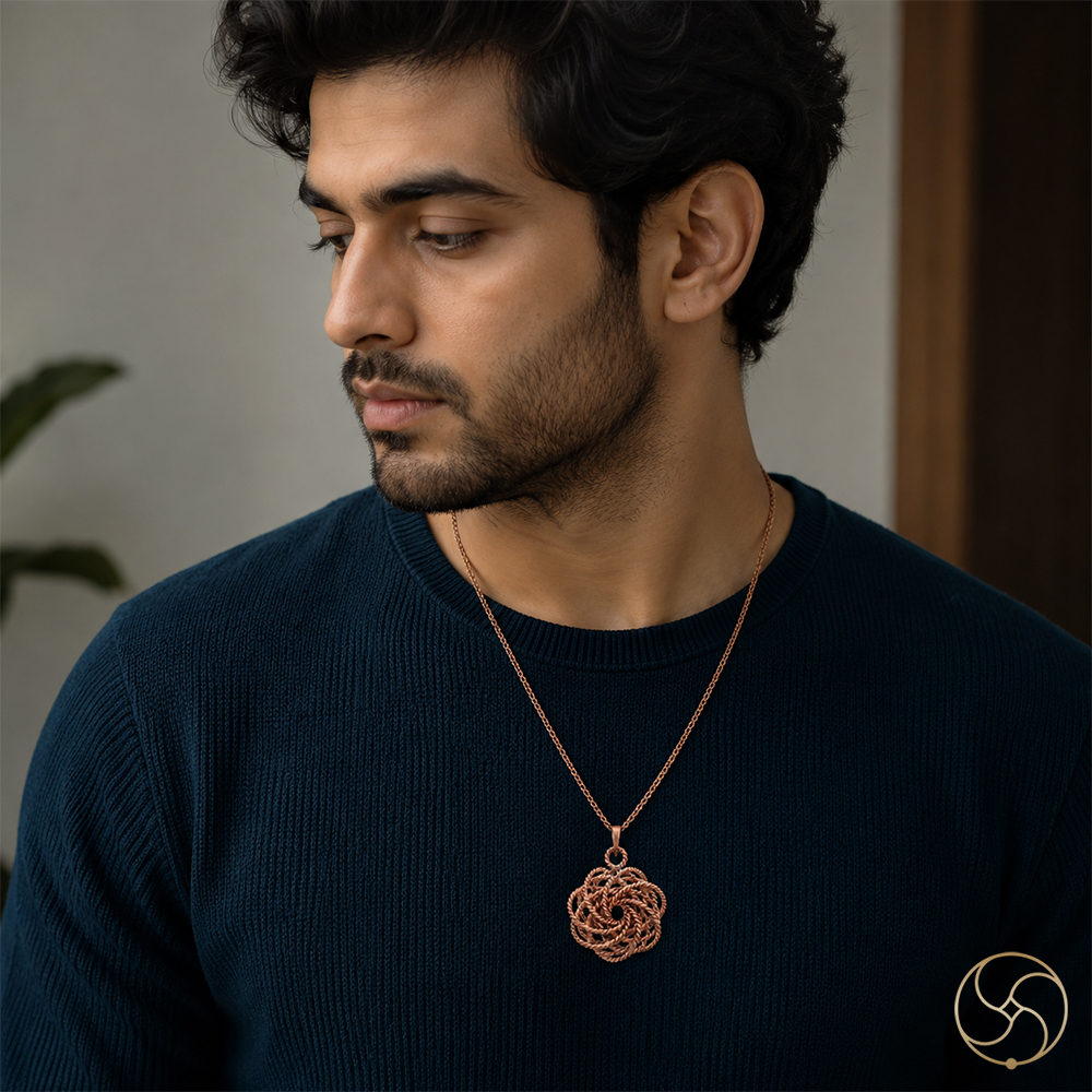 Nepaliya Copper Rodin Coil Tensor Torus Pendant