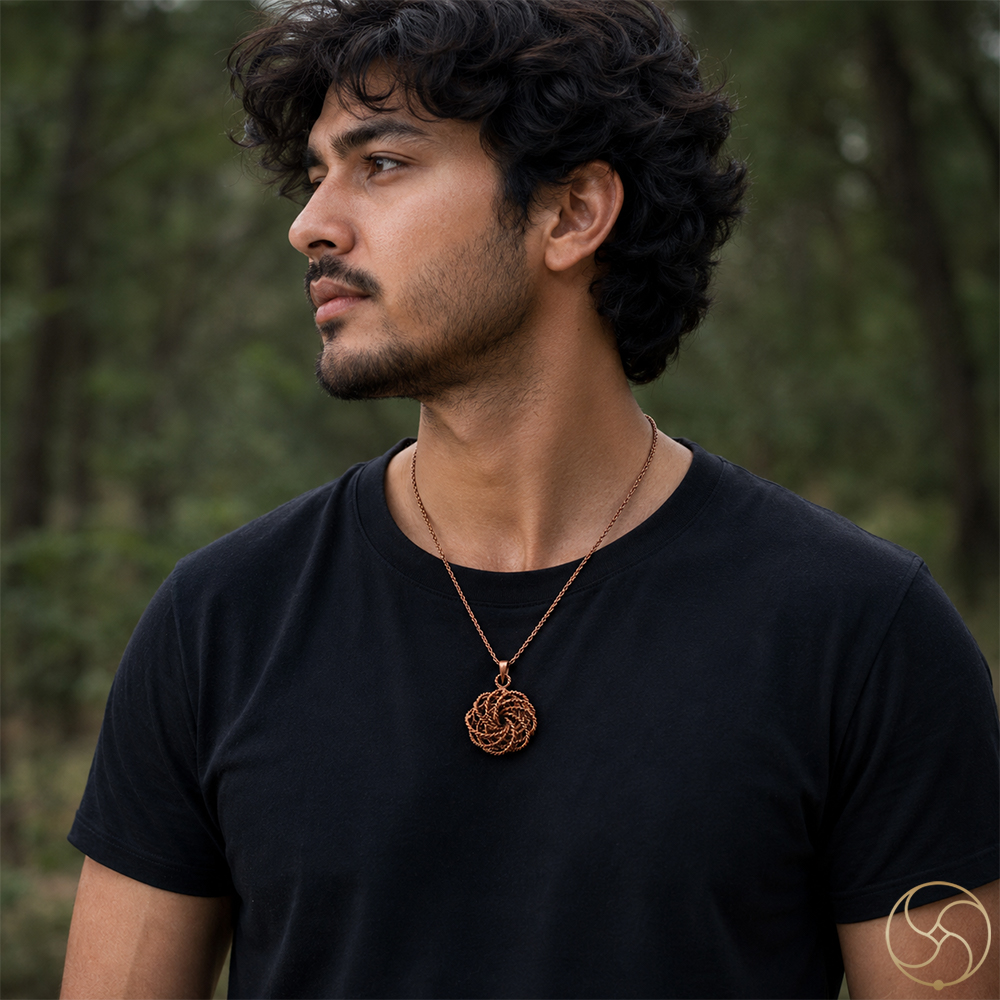 Nepaliya Copper Rodin Coil Tensor Torus Pendant