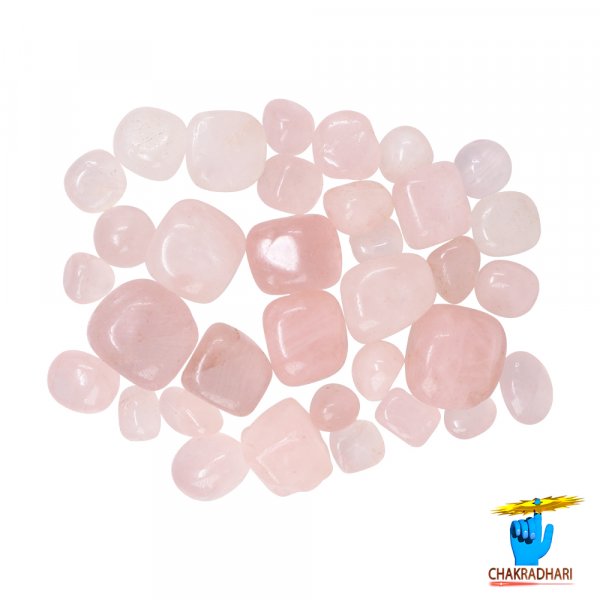Image of Rose Quartz Sphatik Mix Tumble (100 gm) - गुलाबी स्फटिक मिश्रित टम्बल (100 ग्राम)
