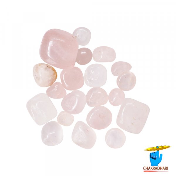 Image of Rose Quartz Sphatik Mix Tumble (50 gm) - गुलाबी स्फटिक मिश्रित टम्बल (50 ग्राम)