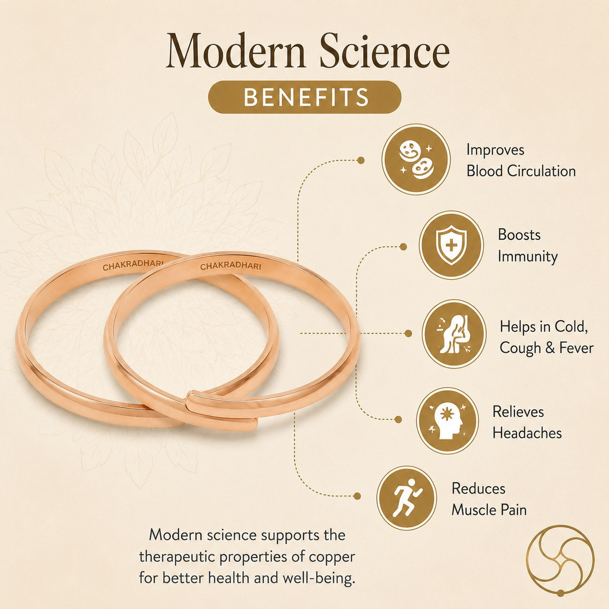 Nepaliya Copper Kids Bangle Pair 6 months to 3 years