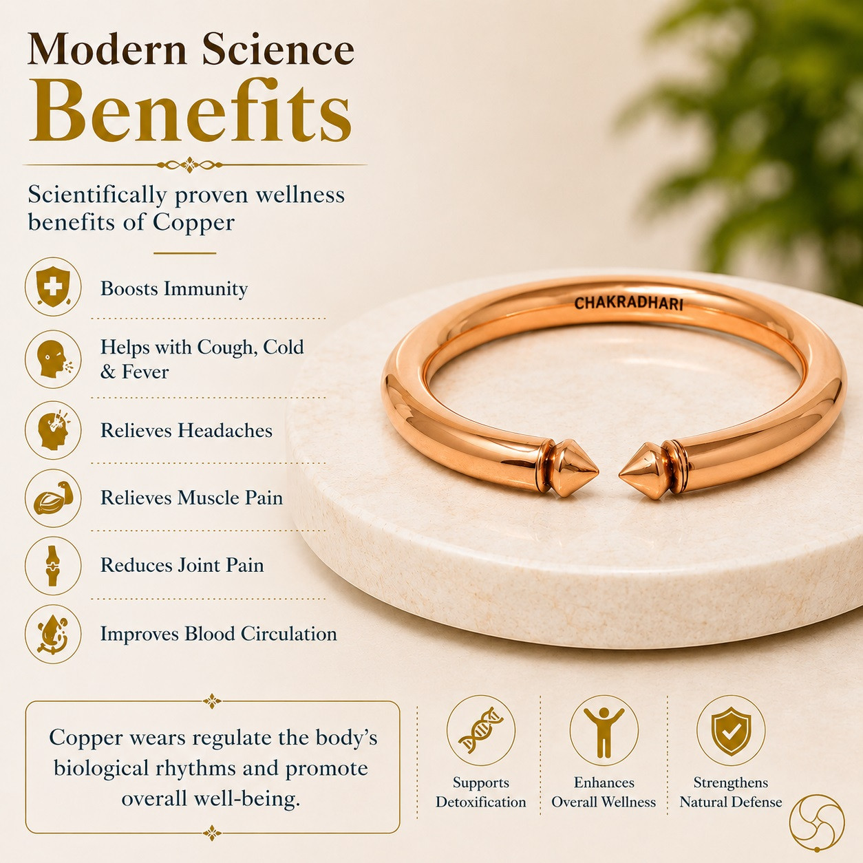 Pure Copper Ghumti Bangle for Women