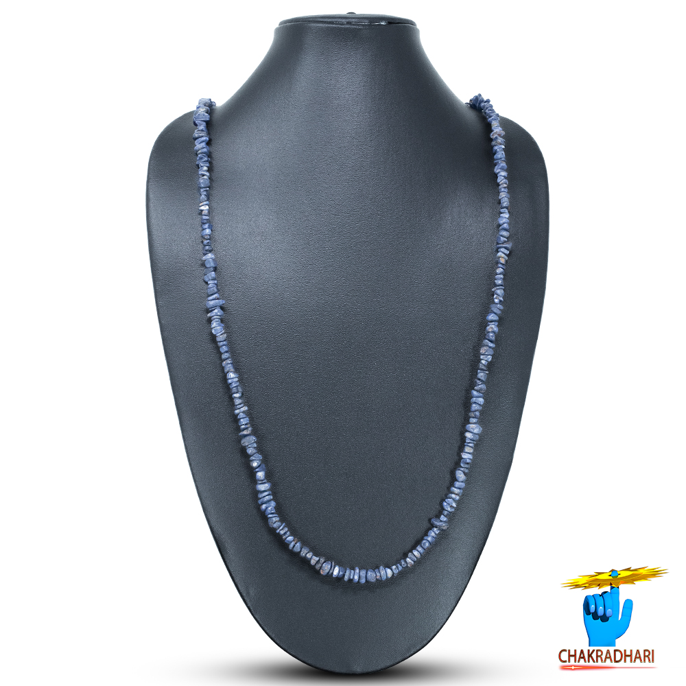 Blue Sapphire Wearing Mala -