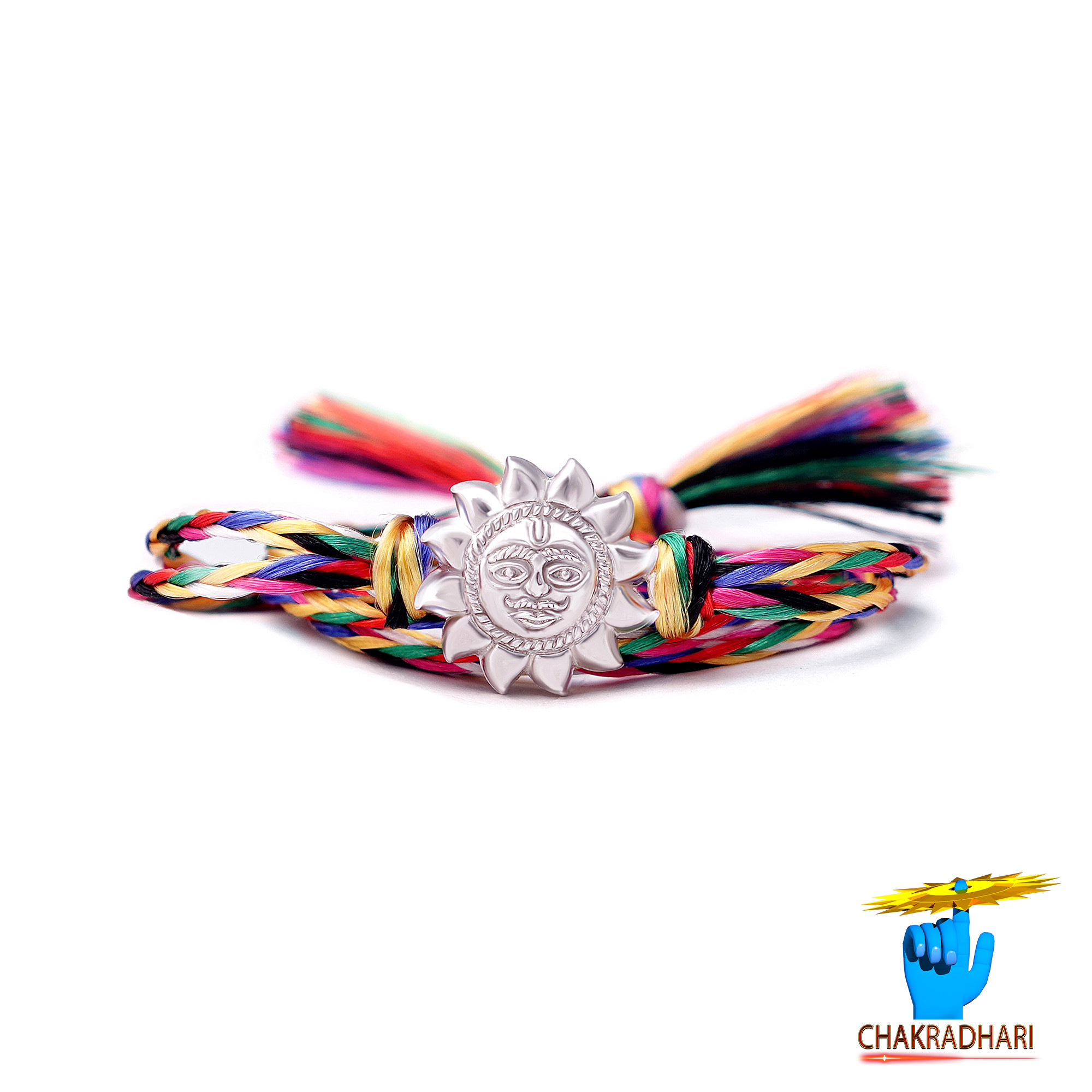 Radiant Joy Kids Sun Design Silver Rakhi