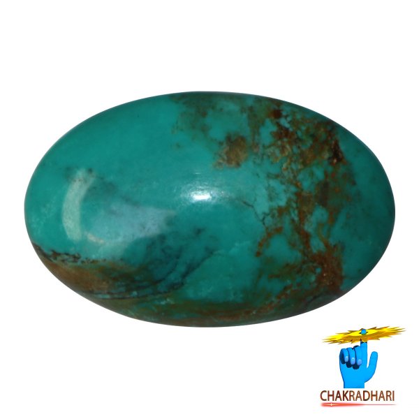 Image of 20 Carats Firoza Gemstone With Silver Pendant - पिरोजक, फ़िरोज़ा