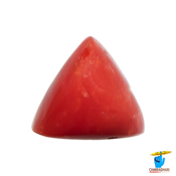 Image of 09 Ratti Triangular Coral With Ring Or Pendant - मूंगा रत्न