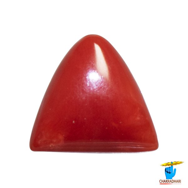 Image of 5.50 Ratti Triangular Coral With Ring Or Pendant - मूंगा रत्न