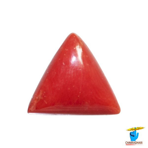 Image of 5.50 Ratti Triangular Coral With Ring Or Pendant - मूंगा रत्न