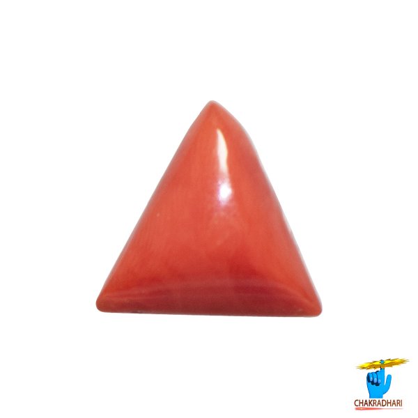 Image of 5.50 Ratti Triangular Coral With Ring Or Pendant - मूंगा रत्न