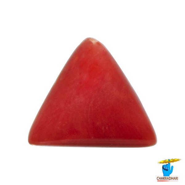 Image of 6.50 Ratti Triangular Coral With Ring Or Pendant - मूंगा रत्न