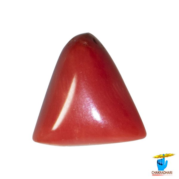 Image of 06 Ratti Triangular Coral With Ring Or Pendant - मूंगा रत्न