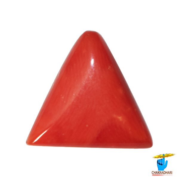 Image of 6.50 Ratti Triangular Coral With Ring Or Pendant - मूंगा रत्न