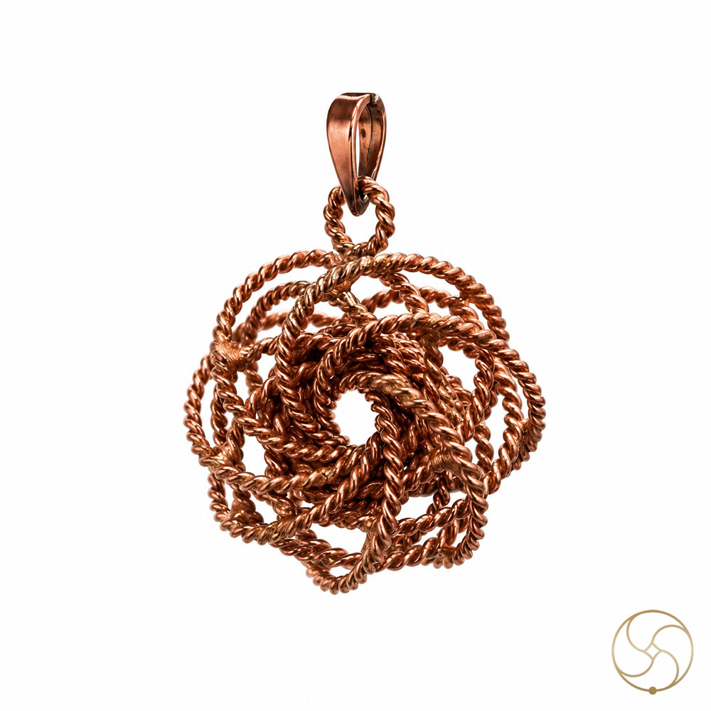Nepaliya Copper Rodin Coil Tensor Torus Pendant