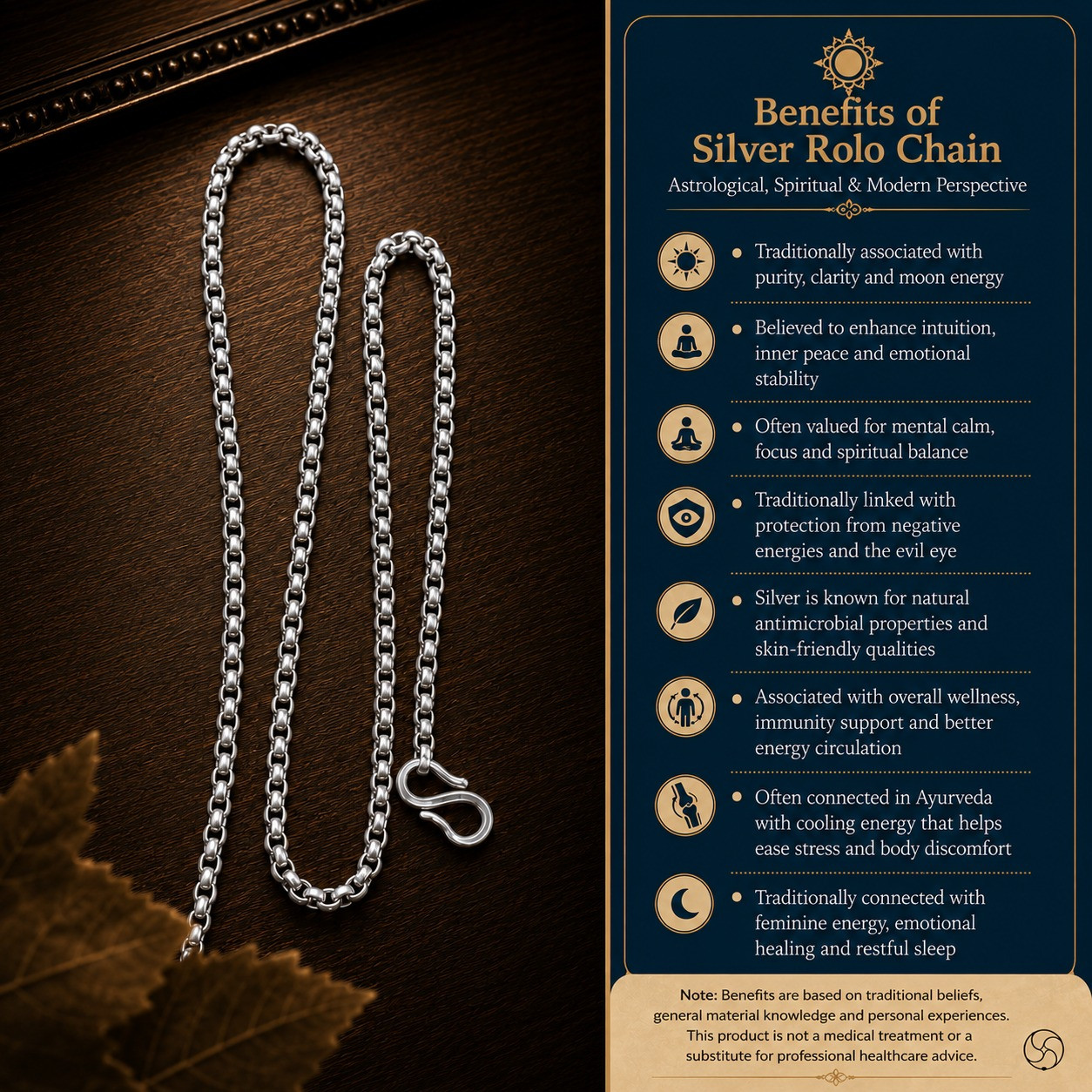 996  Rolo silver  Chain S Hook aur M hook  as per choice 