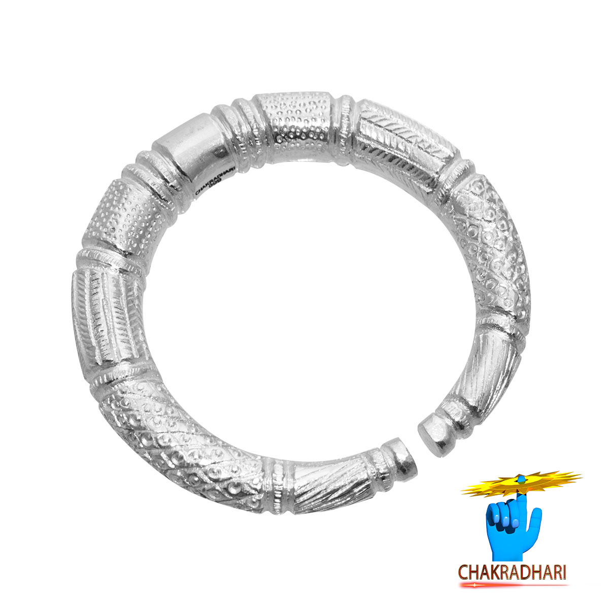 999 Silver Utardar Bangle for Men 250 Grams -