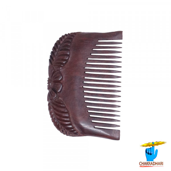 Image of Red Sandalwood Sikh Kangha 7.5 cm by 5.4 cm