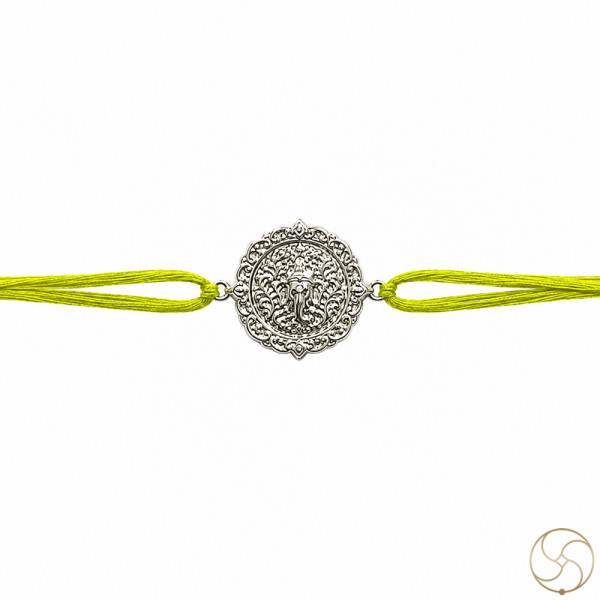 Image of 99.9% Silver Ganesh Ji Rakhi